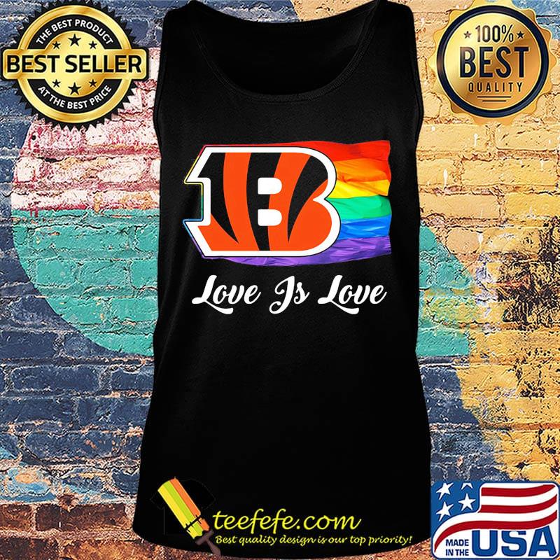 Lgbt flag cincinnati bengals love is love football logo s Tank top Lgbt flag cincinnati bengals love is love football logo s Tank top