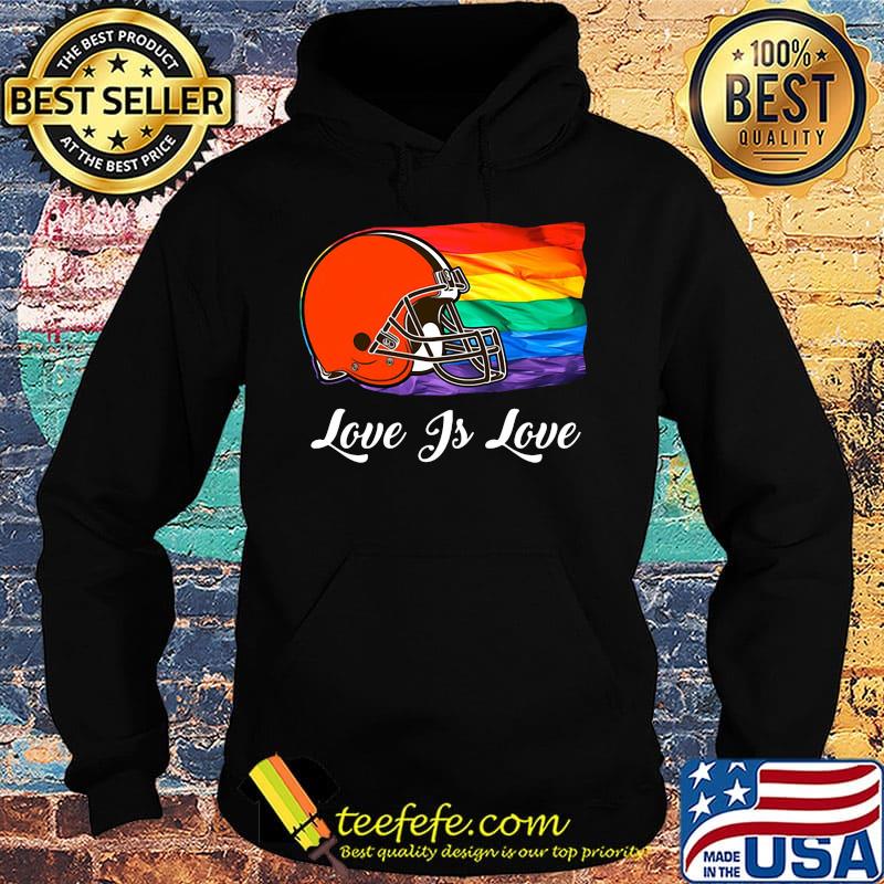 Lgbt flag cleveland browns love is love football logo s Hoodie Lgbt flag cleveland browns love is love football logo s Hoodie