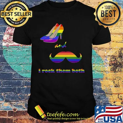Lgbt high heels and beard i rock them both shirt