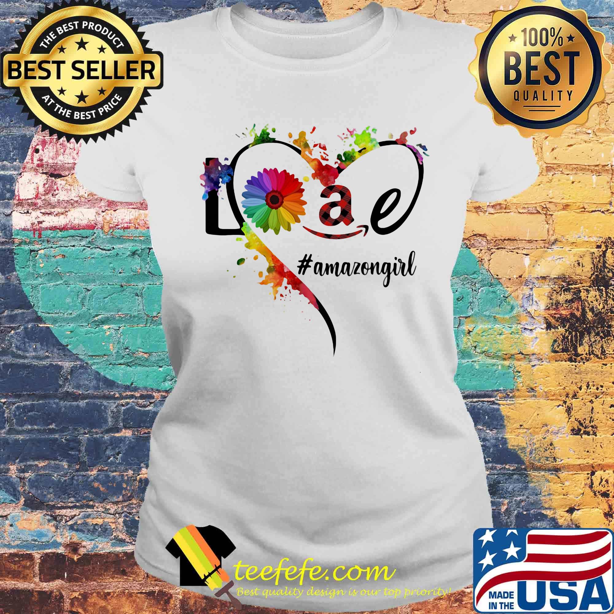 Lgbt love amazon girl flower heart s Laides tee Lgbt love amazon girl flower heart s Laides tee
