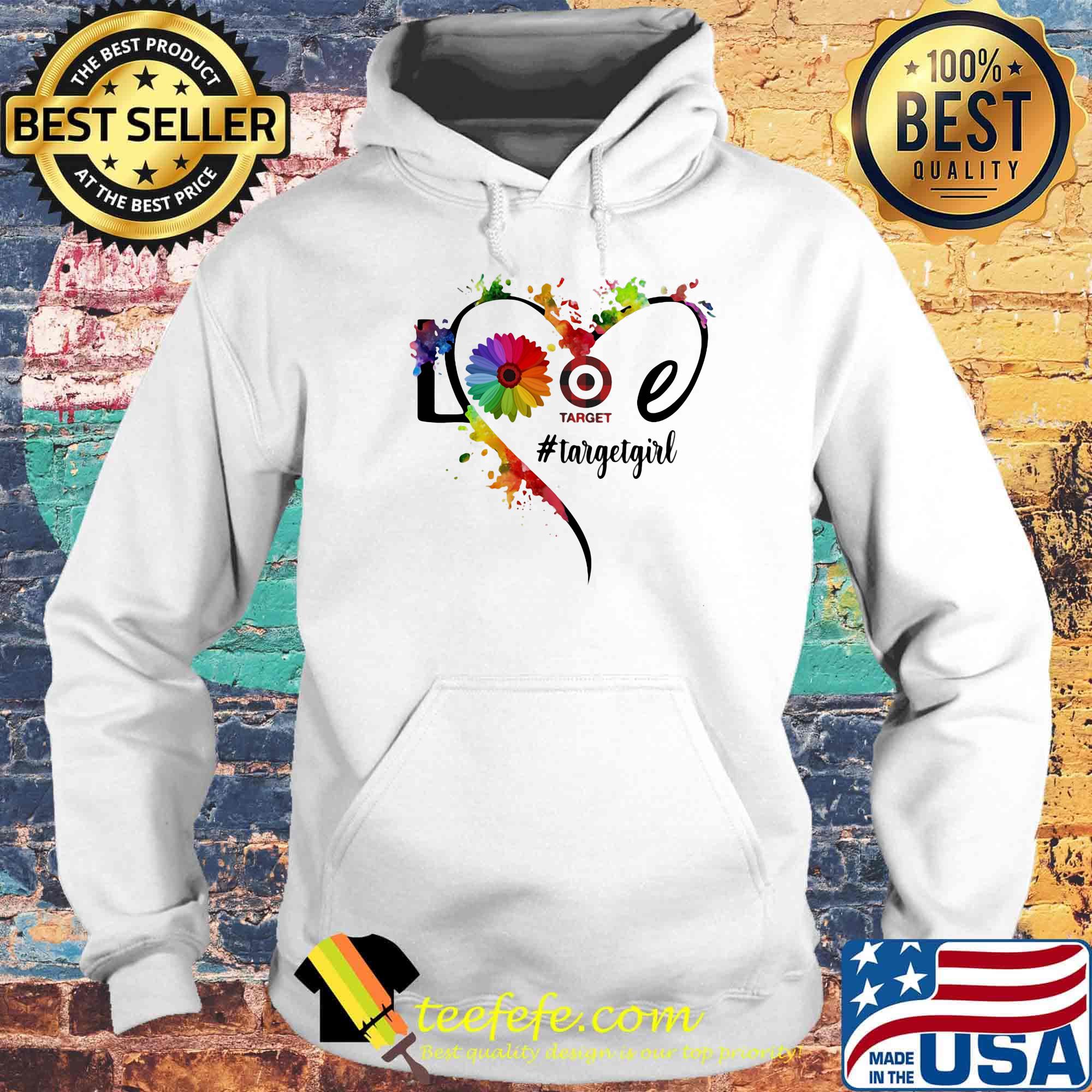 Lgbt love target girl flower heart s Hoodie Lgbt love target girl flower heart s Hoodie