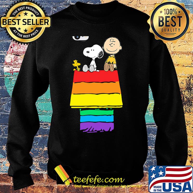 Lgbt rainbow snoopy charlie brown and woodstock house s Sweater Lgbt rainbow snoopy charlie brown and woodstock house s Sweater
