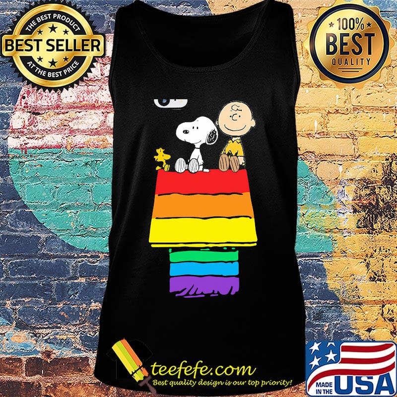 Lgbt rainbow snoopy charlie brown and woodstock house s Tank top Lgbt rainbow snoopy charlie brown and woodstock house s Tank top