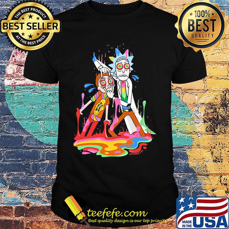 Lgbt rick and morty watercolor shirt