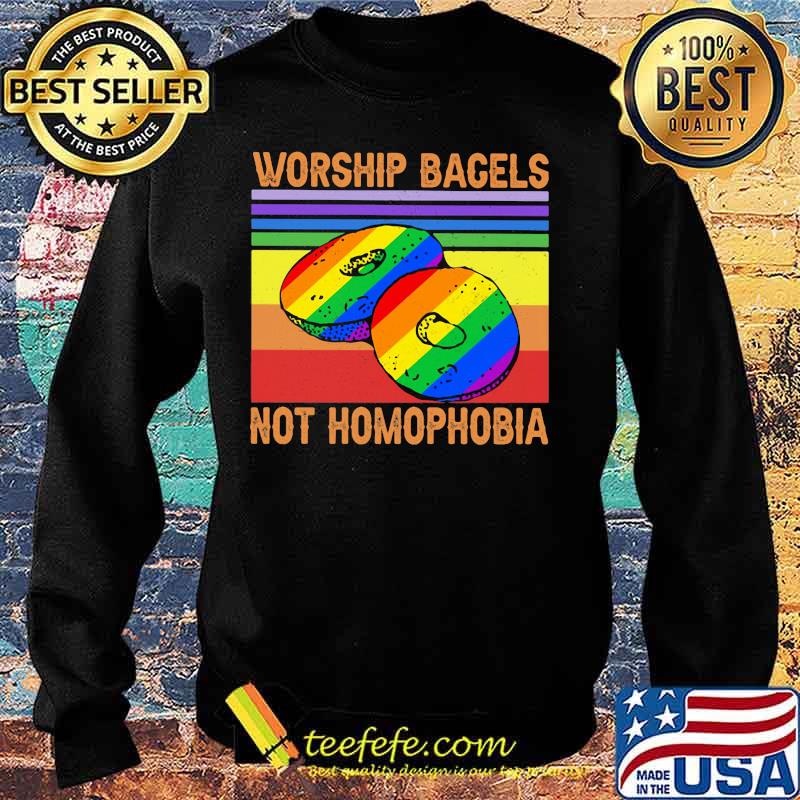 Lgbt worship bagels not homophobia vintage retro s Sweater Lgbt worship bagels not homophobia vintage retro s Sweater