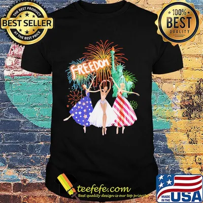 Liberties Freedom Ballet American Flag Independence Day Girls Shirt