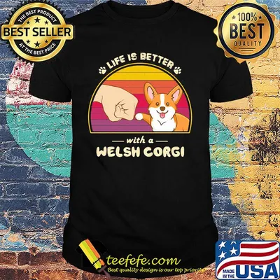 Life is better with a siberian corgi hand footprint vintage retro shirt