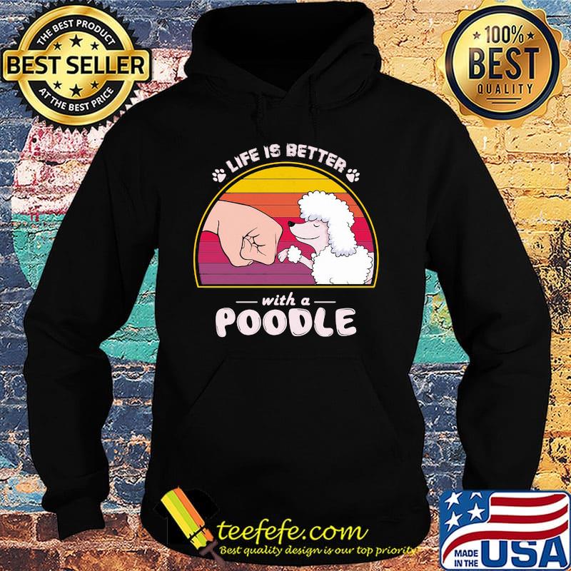 Life is better with a siberian poodle hand footprint vintage retro s Hoodie Life is better with a siberian poodle hand footprint vintage retro s Hoodie