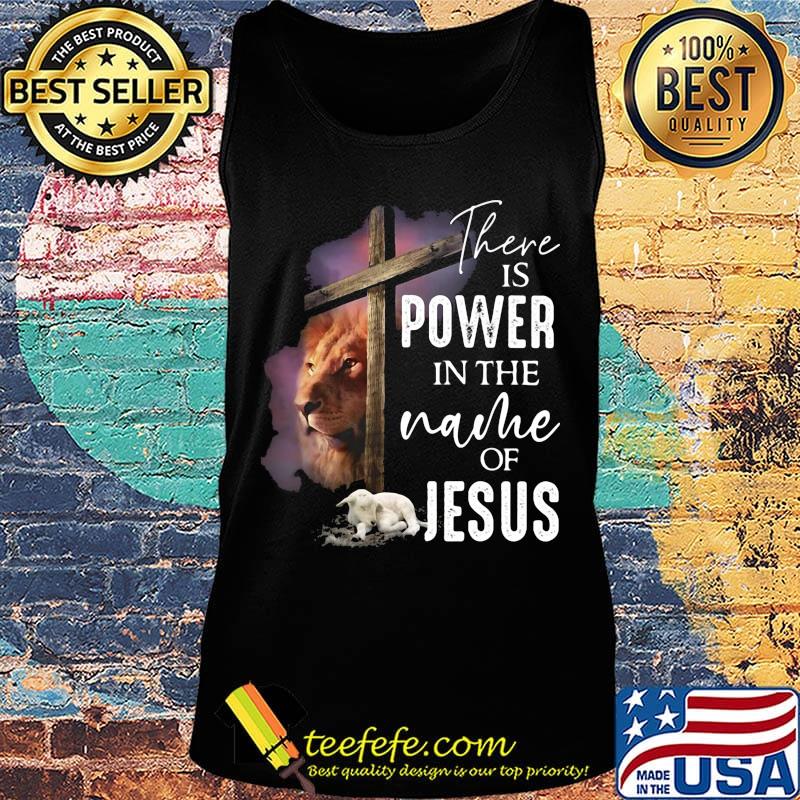 Lion and goat there is power in the name of jesus s Tank top Lion and goat there is power in the name of jesus s Tank top