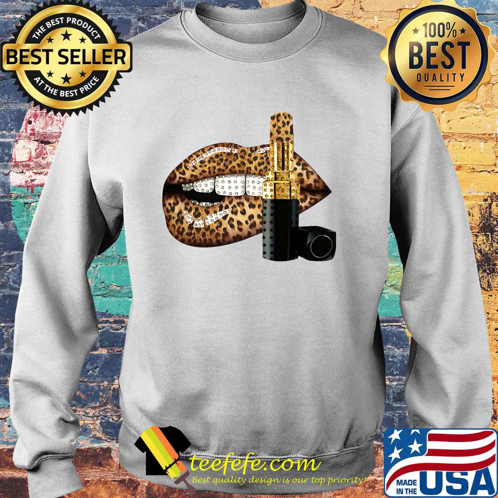 Lips and lipstick leopard s Sweater Lips and lipstick leopard s Sweater