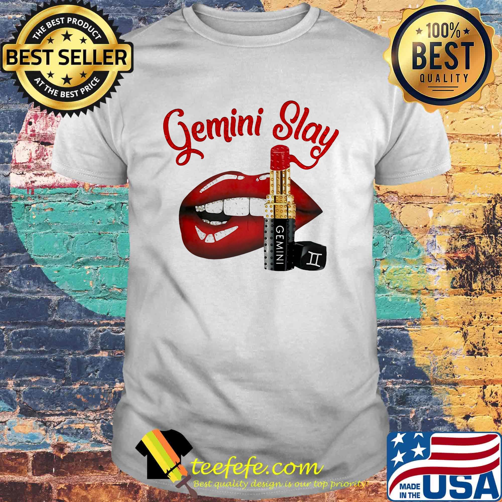 Lips gemini slay lipstick shirt Lips gemini slay lipstick shirt