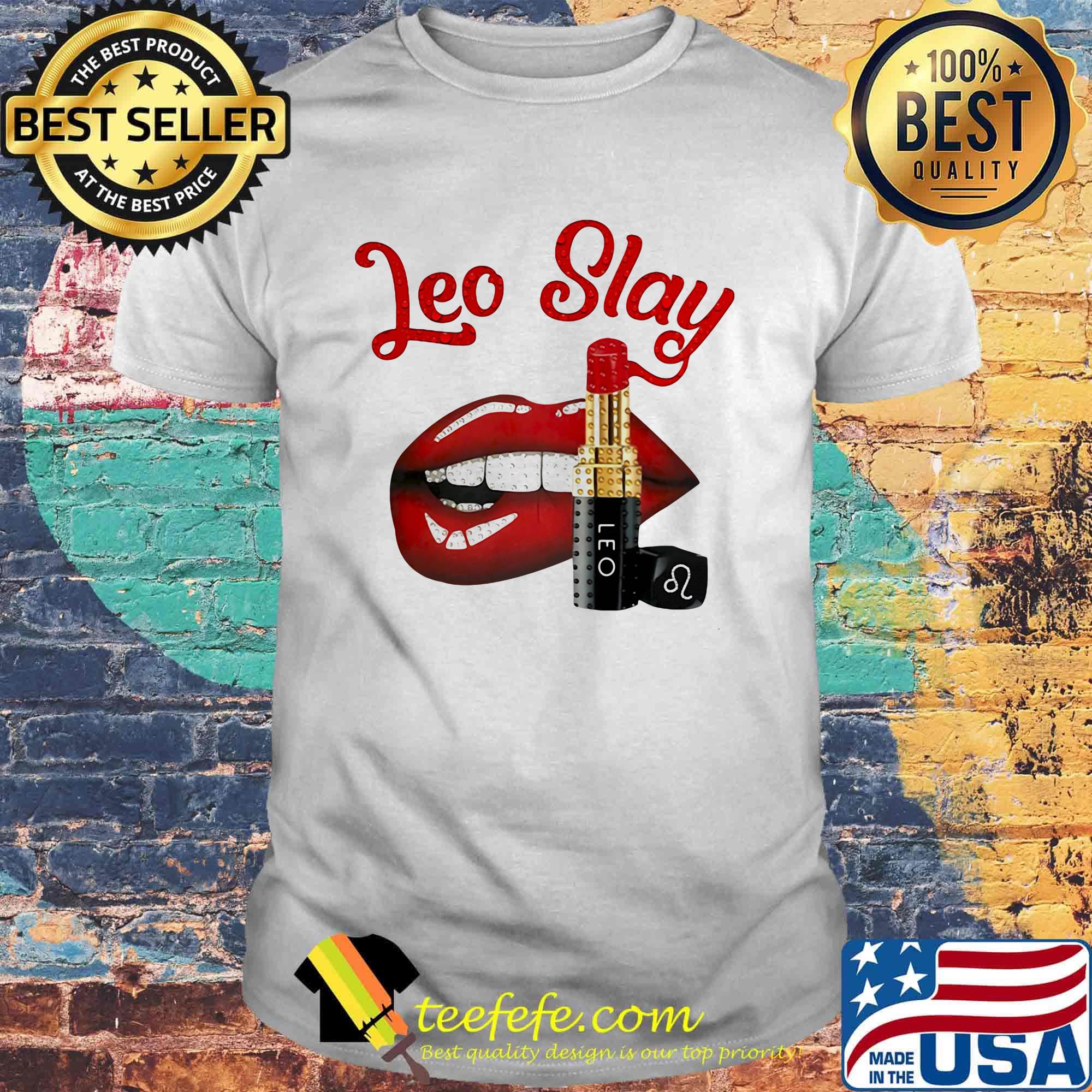 Lips leo slay lipstick shirt