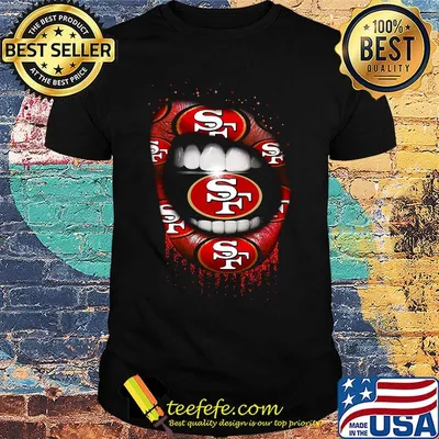 Lips san francisco 49ers football shirt