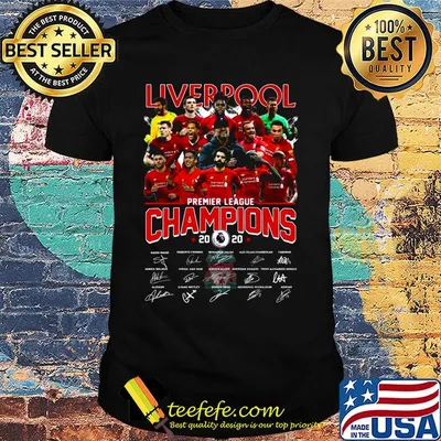 Liverpool fc premier league champions 2020 signatures shirt