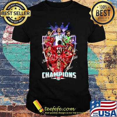Liverpool fc premier league champions signatures light shirt