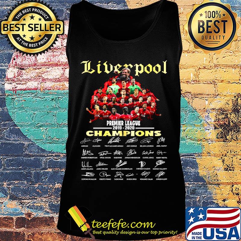 Liverpool premier league 2019-2020 champions signature s Tank top Liverpool premier league 2019-2020 champions signature s Tank top