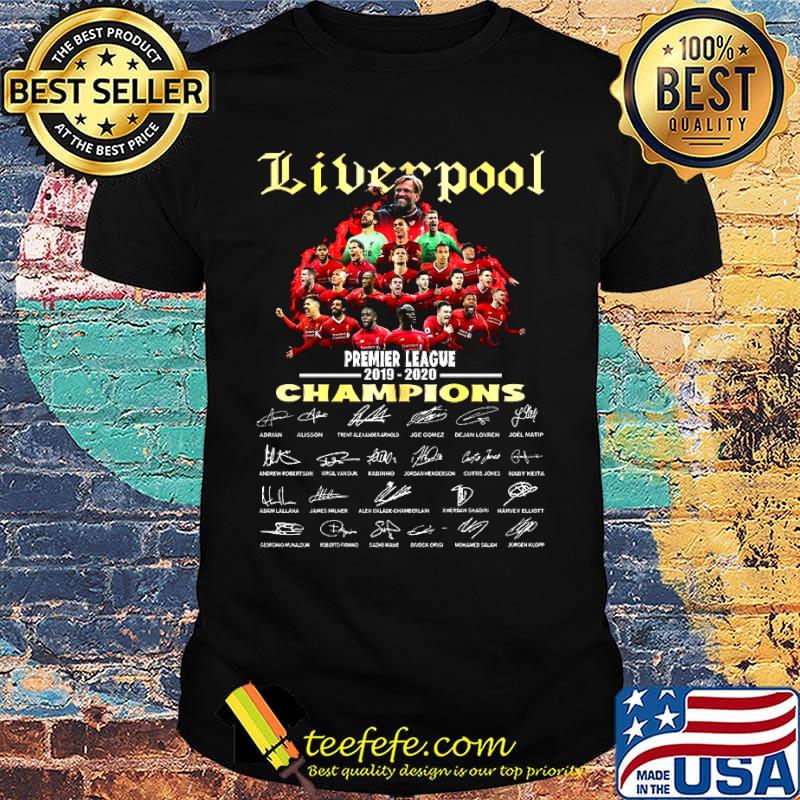 Liverpool premier league 2019-2020 champions signature shirt Liverpool premier league 2019-2020 champions signature shirt