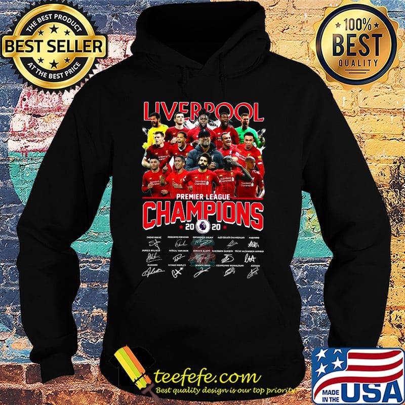 Liverpool premier league champions 2020 players signatures s Hoodie Liverpool premier league champions 2020 players signatures s Hoodie