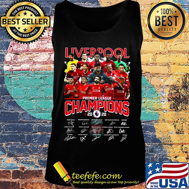 Liverpool premier league champions 2020 players signatures s Tank top Liverpool premier league champions 2020 players signatures s Tank top
