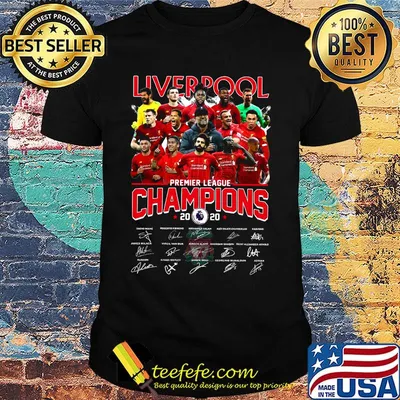 Liverpool premier league champions 2020 players signatures shirt