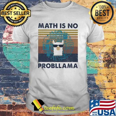 Llama math is no probllama vintage retro shirt