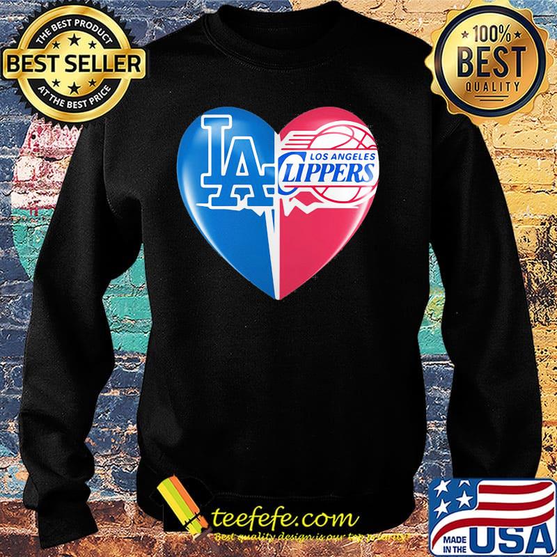 Los angeles dodgers and los angeles clippers heart s Sweater Los angeles dodgers and los angeles clippers heart s Sweater