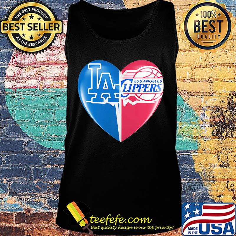 Los angeles dodgers and los angeles clippers heart s Tank top Los angeles dodgers and los angeles clippers heart s Tank top
