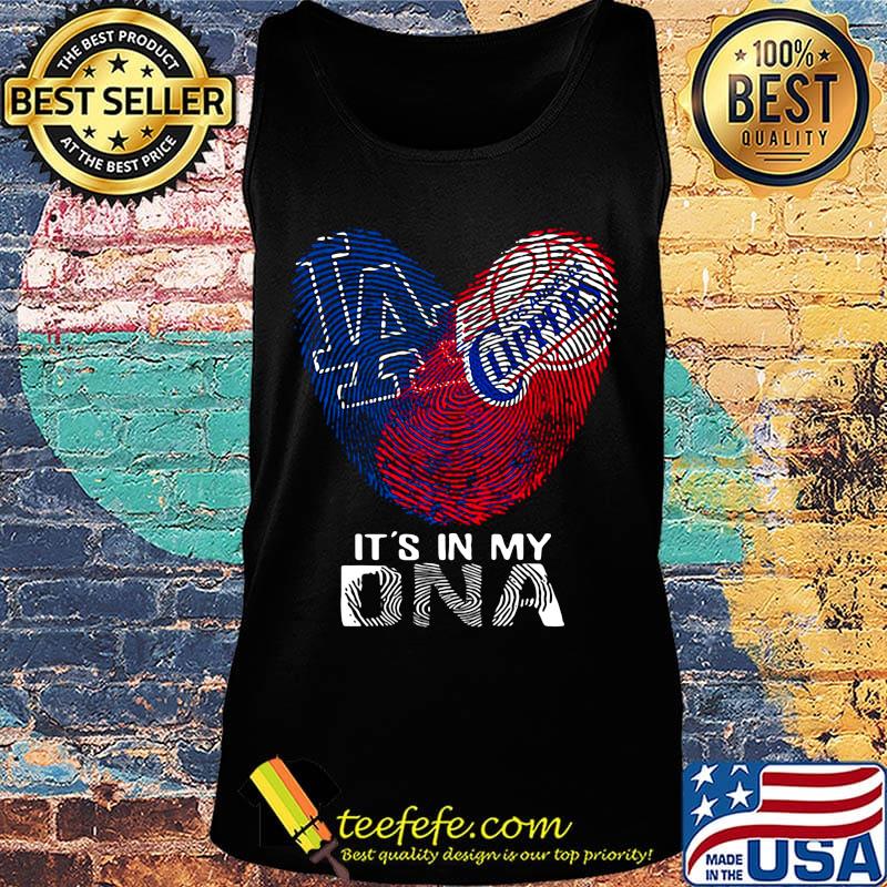 Los angeles dodgers and los angeles clippers its' in my dna heart s Tank top Los angeles dodgers and los angeles clippers its' in my dna heart s Tank top