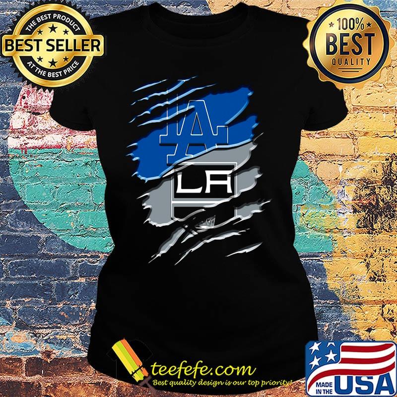 Los angeles dodgers and los angeles raiders s Ladies tee Los angeles dodgers and los angeles raiders s Ladies tee