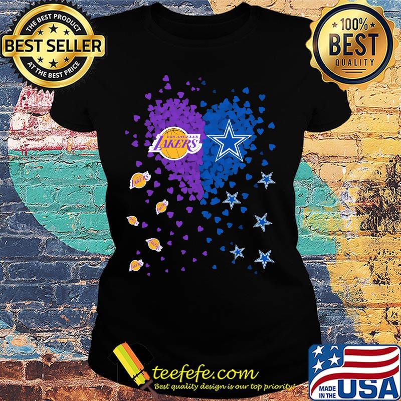 Los Angeles Lakers and Dallas Cowboy true love never dies s Ladies tee Los Angeles Lakers and Dallas Cowboy true love never dies s Ladies tee