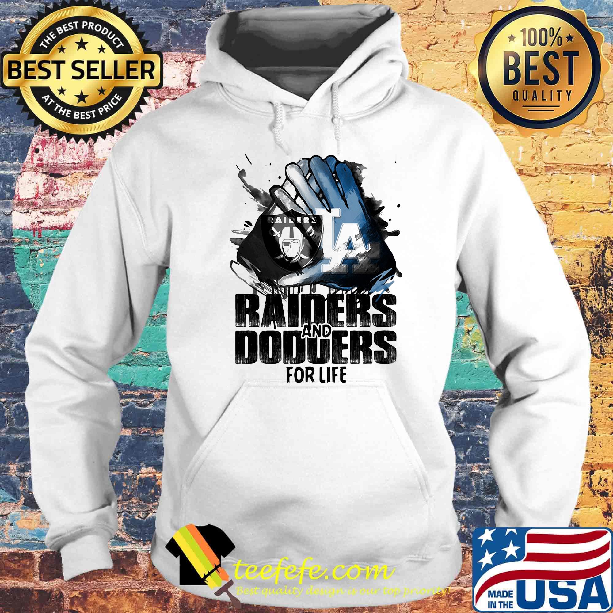 Los angeles raiders and los angeles dodgers for life s Hoodie Los angeles raiders and los angeles dodgers for life s Hoodie