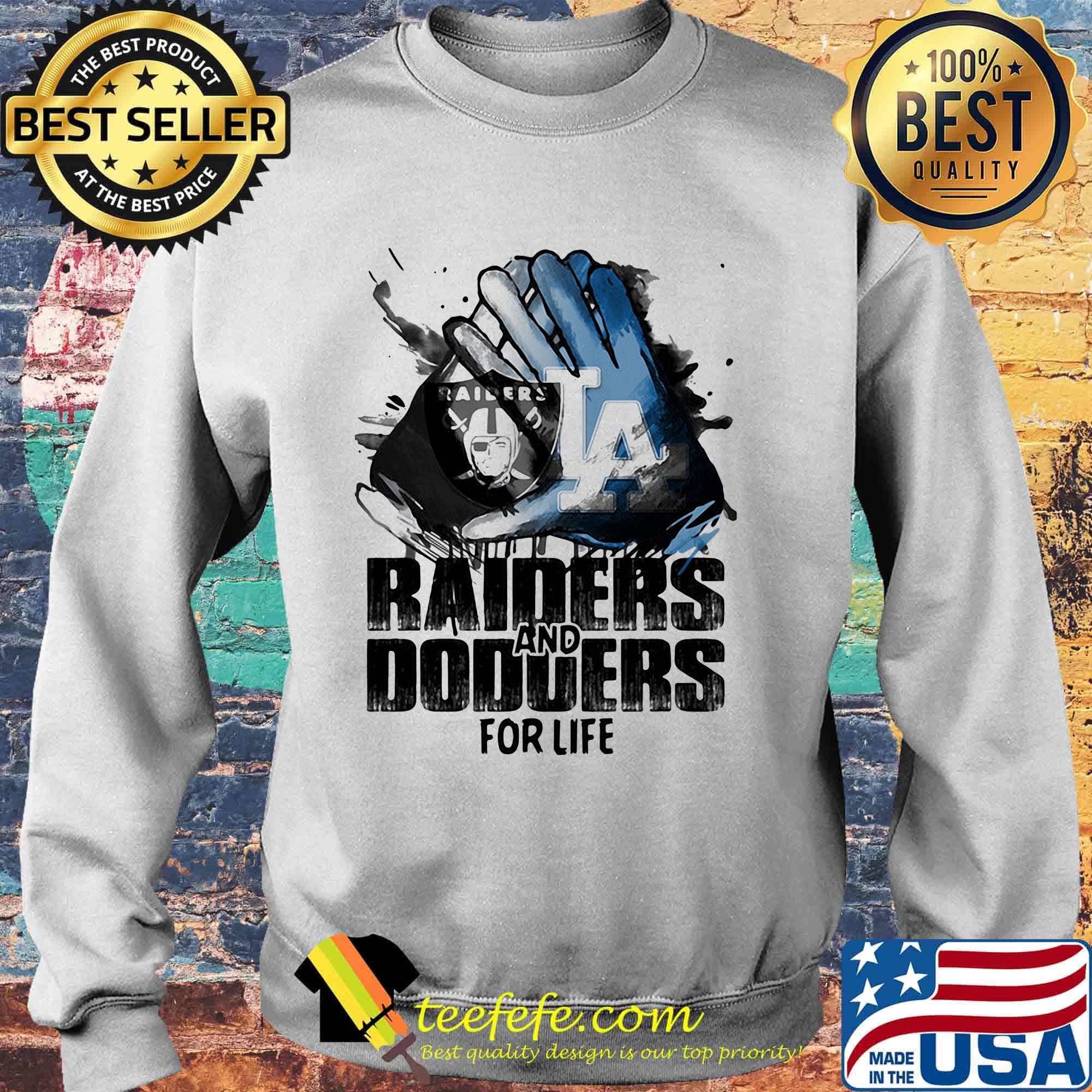 Los angeles raiders and los angeles dodgers for life s Sweater Los angeles raiders and los angeles dodgers for life s Sweater