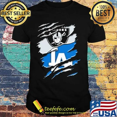 Los angeles raiders and los angeles dodgers shirt