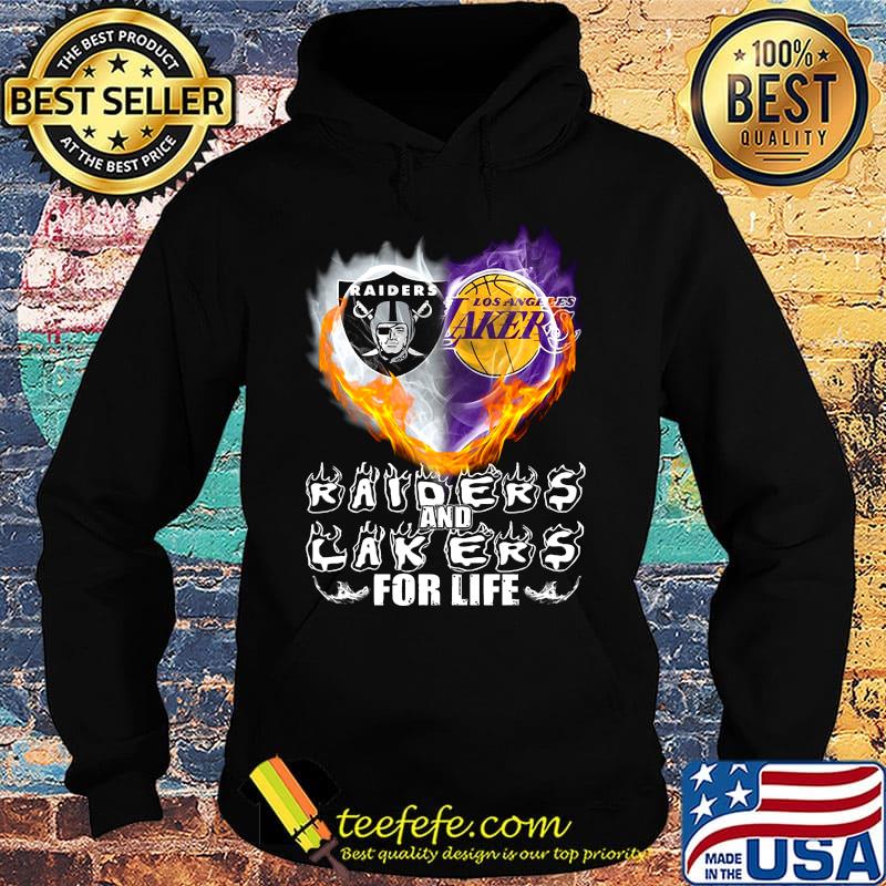 Los angeles raiders and los angeles lakers for life heart s Hoodie Los angeles raiders and los angeles lakers for life heart s Hoodie