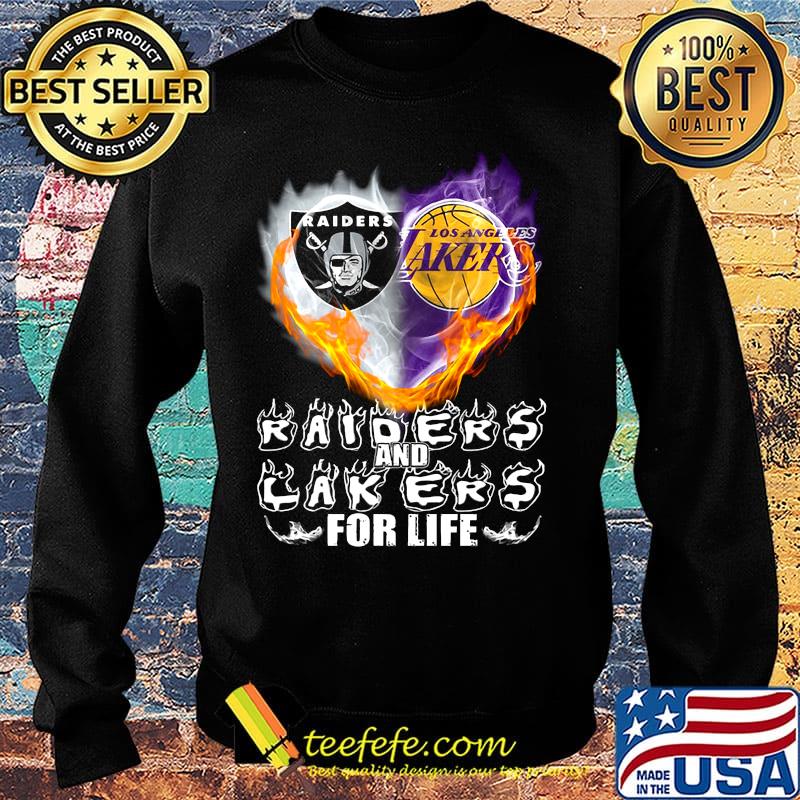 Los angeles raiders and los angeles lakers for life heart s Sweater Los angeles raiders and los angeles lakers for life heart s Sweater