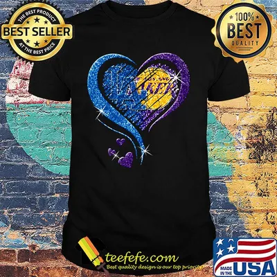Los angeles raiders and los angeles lakers hearts diamond shirt