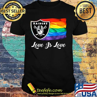 Los angeles raiders lgbt flag love is love shirt