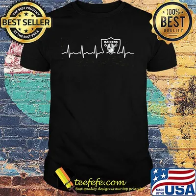 Los angeles raiders logo heartbeat shirt