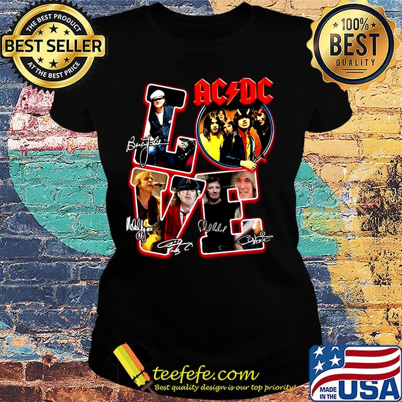 Love AC DC signature s Ladies tee Love AC DC signature s Ladies tee