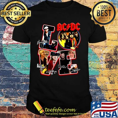 Love AC DC signature shirt