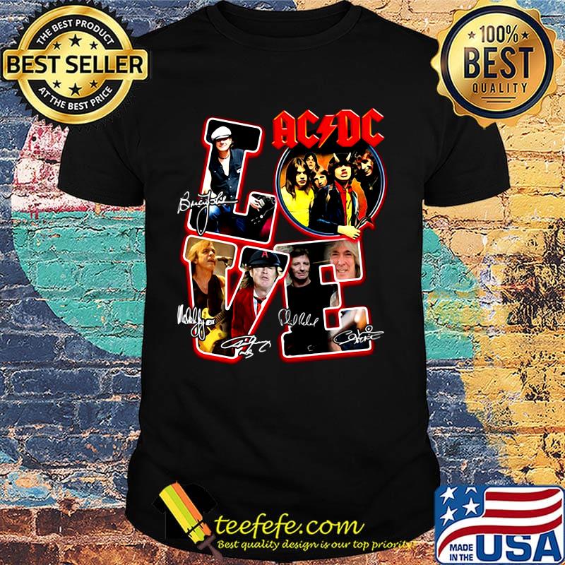 Love AC DC signature shirt