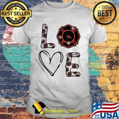 Love firefighter heart diamond shirt