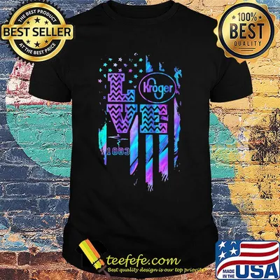 Love kroger 1883 heartbeat american flag independence day shirt