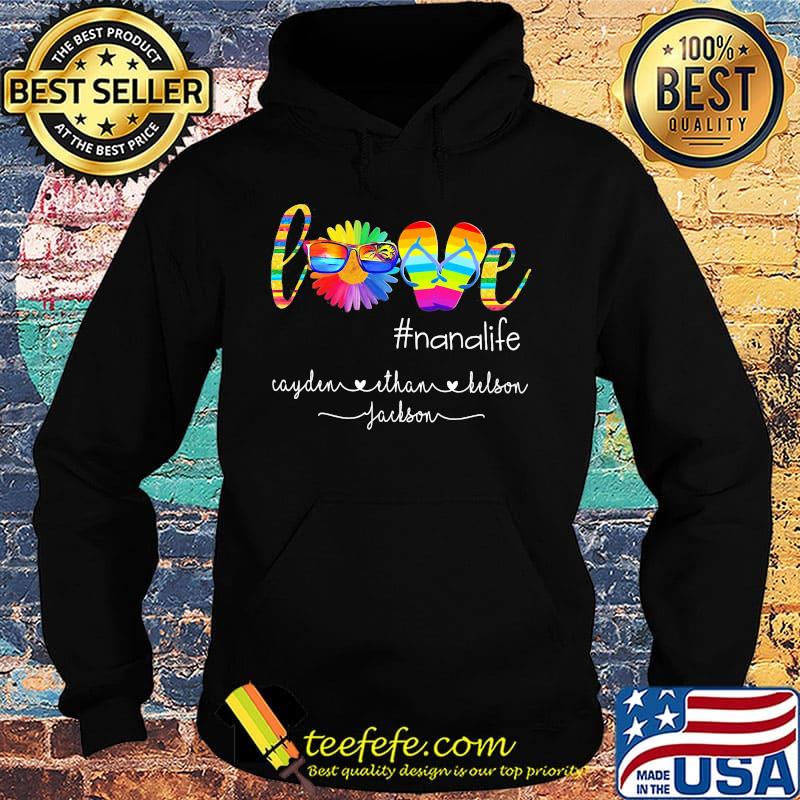 Love Nanalife Cayden Ethan Belson Jackson Sunflower Glasses Sandals Color Shirt Hoodie Love Nanalife Cayden Ethan Belson Jackson Sunflower Glasses Sandals Color Shirt Hoodie