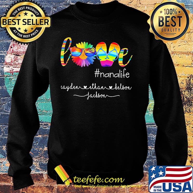 Love Nanalife Cayden Ethan Belson Jackson Sunflower Glasses Sandals Color Shirt Sweater Love Nanalife Cayden Ethan Belson Jackson Sunflower Glasses Sandals Color Shirt Sweater