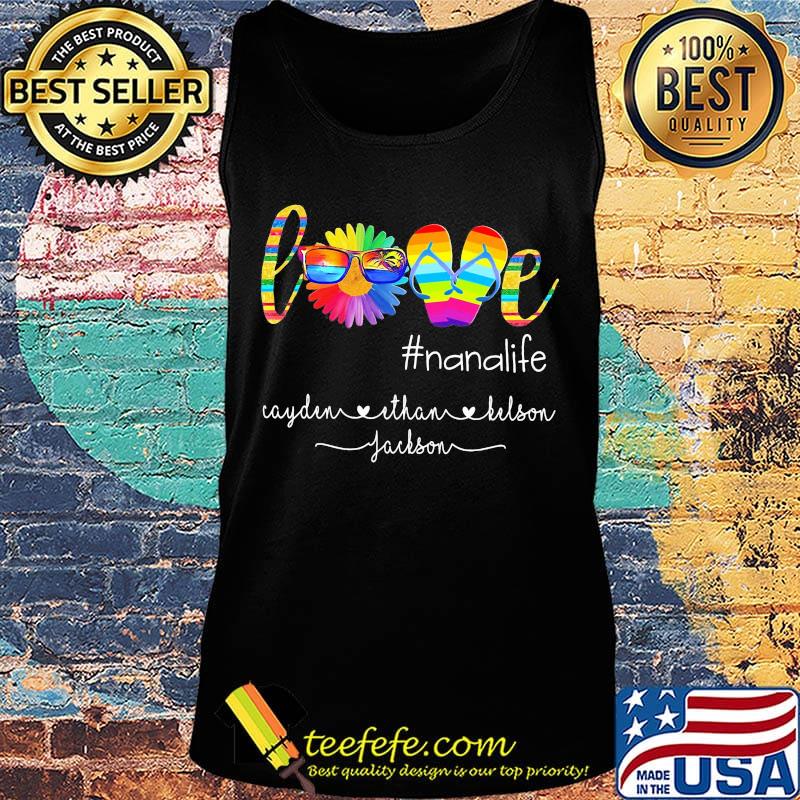 Love Nanalife Cayden Ethan Belson Jackson Sunflower Glasses Sandals Color Shirt Tank top Love Nanalife Cayden Ethan Belson Jackson Sunflower Glasses Sandals Color Shirt Tank top