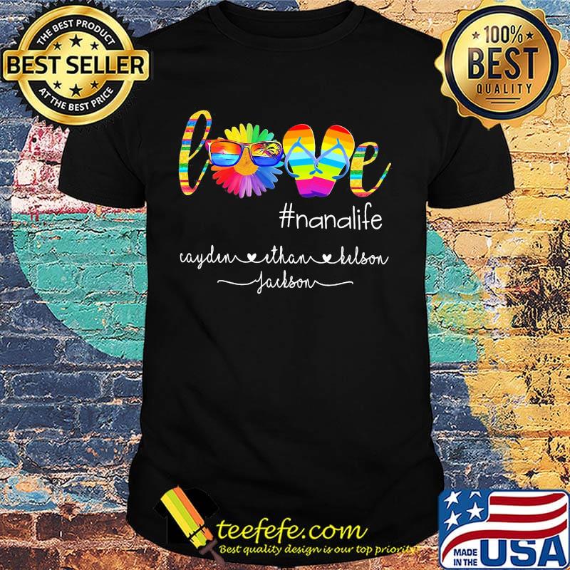 Love Nanalife Cayden Ethan Belson Jackson Sunflower Glasses Sandals Color Shirt Love Nanalife Cayden Ethan Belson Jackson Sunflower Glasses Sandals Color Shirt