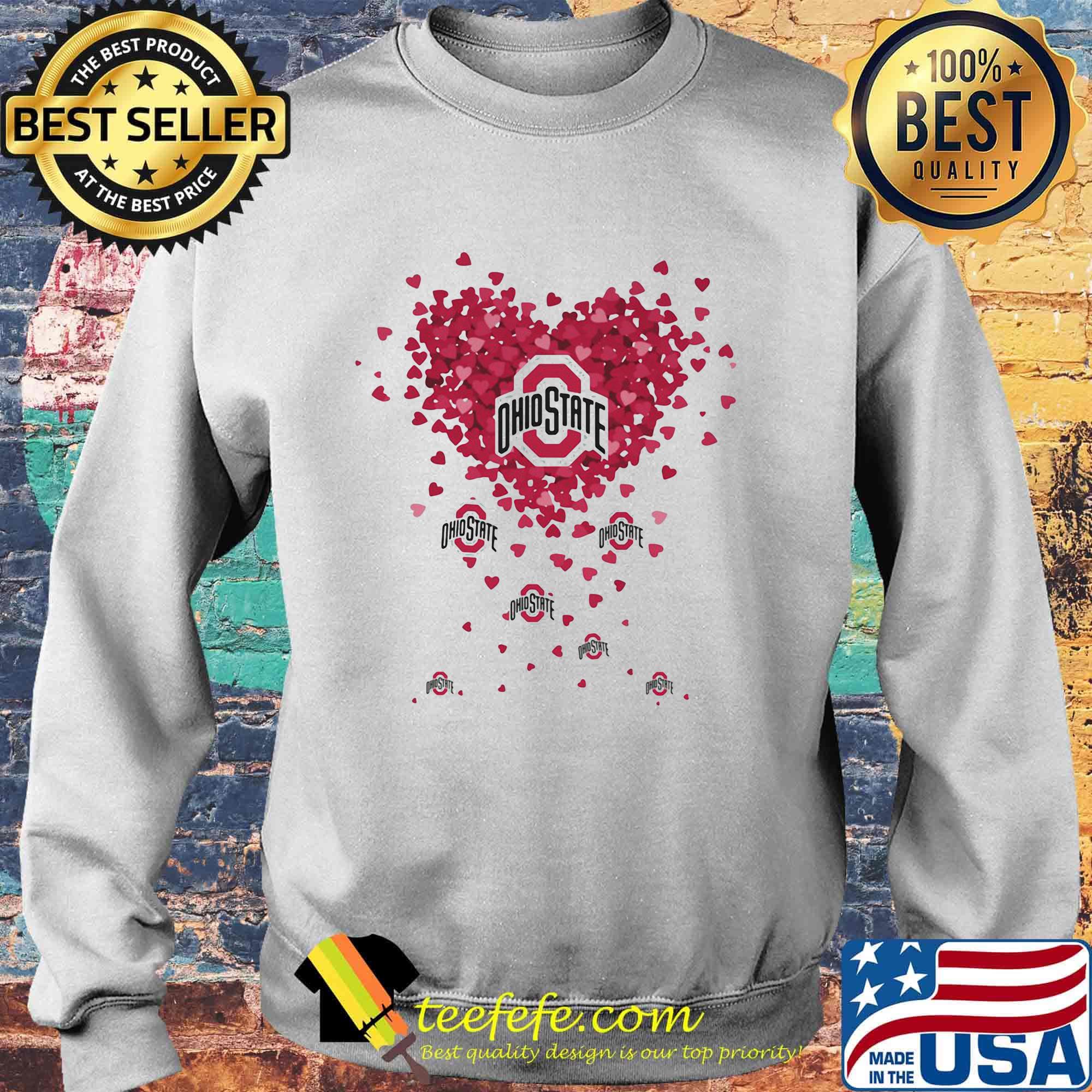Love ohio state buckeyes football logo hearts s Sweater Love ohio state buckeyes football logo hearts s Sweater