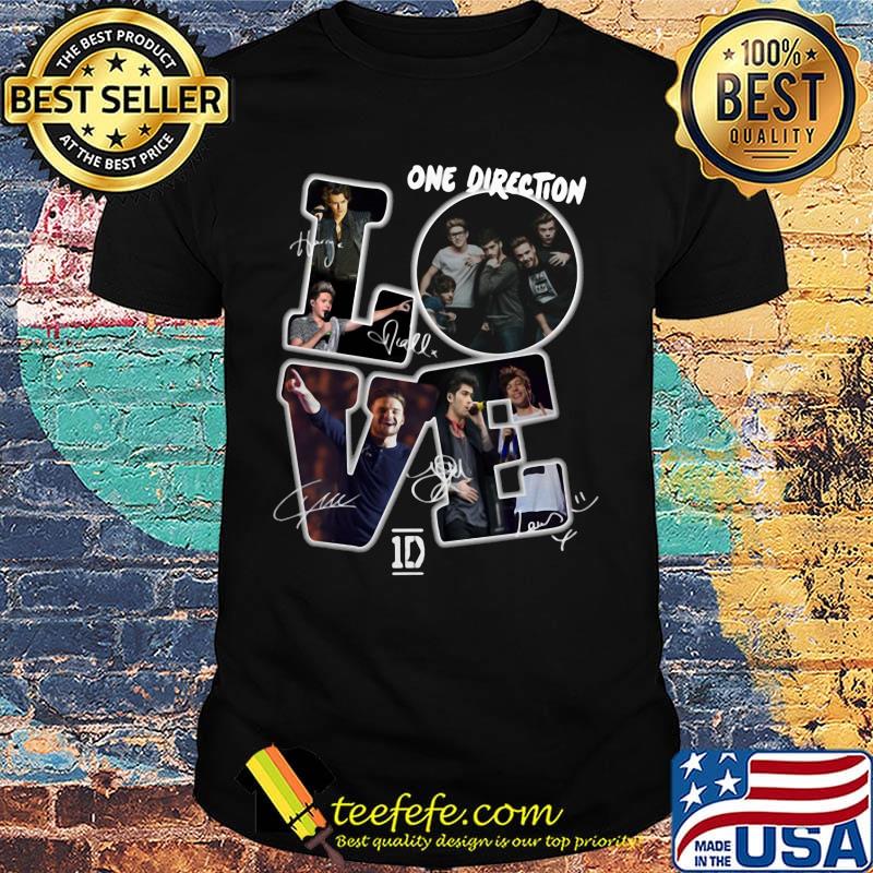 Love one direction members signatures shirt