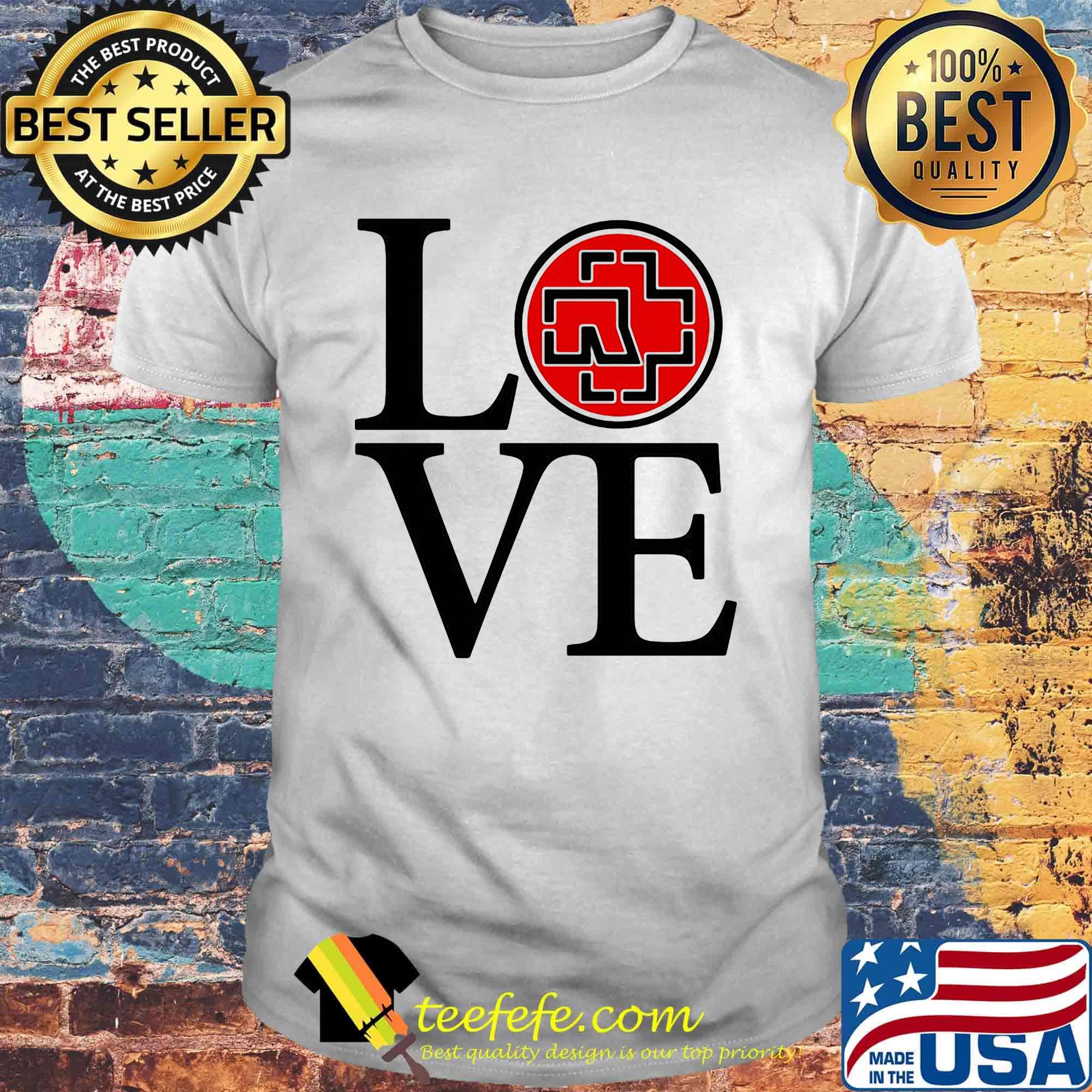 Love rammstein band logo shirt